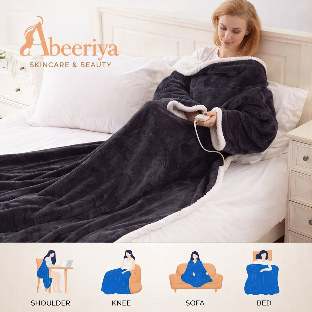 Flannel wearable heating blanket